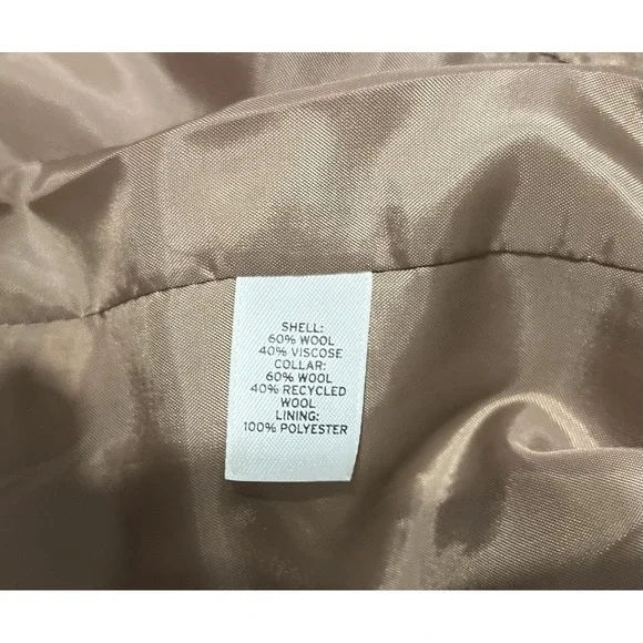 Trouve Blazer Womens Small Camel Tan Wool Blend Cropped One Button Jacket - Picture 13 of 15